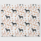 Great Dane and Coffee Liebe  Geschenkpapier (Flach)