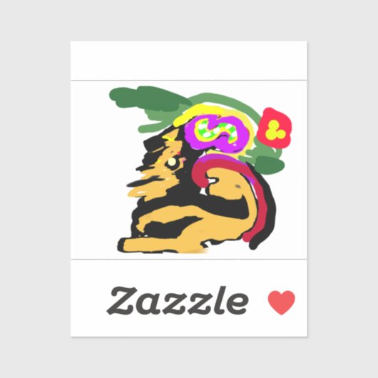 Great Dane and flowers  Aufkleber (Blatt)