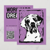 Great Dane Ankündigungskarten QR-Code (Vorne/Hinten)