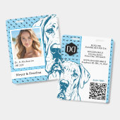 Great Dane anspruchsvolles Logo QR-Code Ausweis (Vorder- & Rückseite)