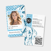 Great Dane anspruchsvolles Logo QR Code Ausweis (Vorder- & Rückseite)