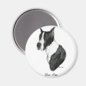Great Dane Art Geschenke Magnet (Vorderseite/Rückseite)