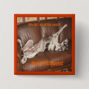 Great Dane Ate zu viel Halloween Candy Button