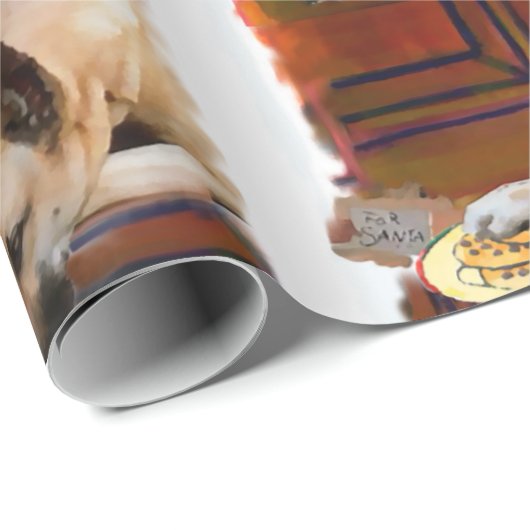 Great Dane auf Weihnachten warten Geschenkpapier (Rolleneckpunkt)