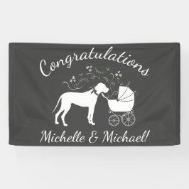 Great Dane Baby Dusche Banner