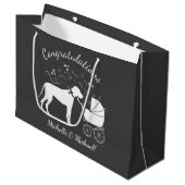 Great Dane Baby Dusche Große Geschenktüte (Vorderseite Schrägansicht)