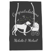 Great Dane Baby Dusche Mittlere Geschenktüte (Vorderseite)