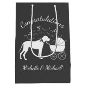 Great Dane Baby Dusche Mittlere Geschenktüte (Rückseite)