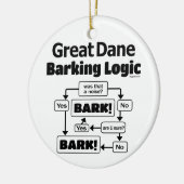 Great Dane Barking Logic Keramik Ornament (Links)