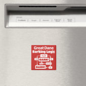 Great Dane Barking Logic Magnet (In Situ (Geschirrspüler))