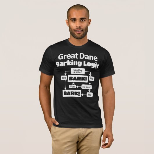 Great Dane Barking Logic T-Shirt (Vorne ganz)
