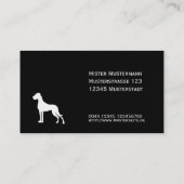 Great Dane Beruflich gut lesen Business Card Visitenkarte (Rückseite)