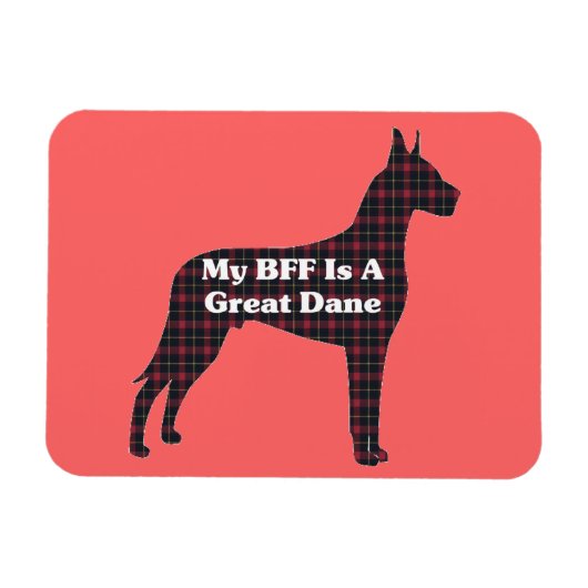 Great Dane BESTE FREUNDIN Magnet (Horizontal)