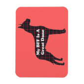 Great Dane BESTE FREUNDIN Magnet (Vertikal)