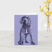 Great Dane "Big Baby" Welpe Karte (Gelbe Blume)