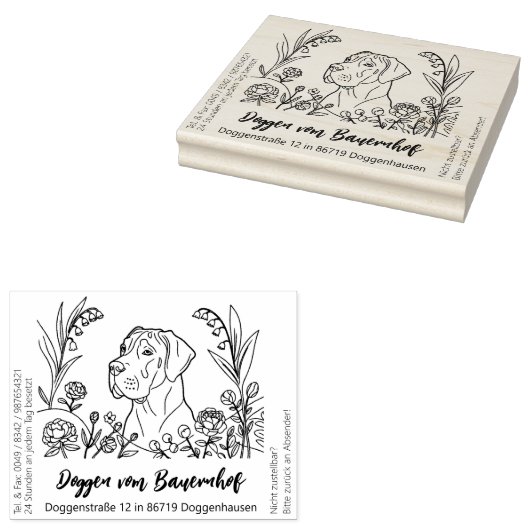 Great Dane Big Gummistempel (Stempel)