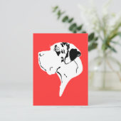 Great Dane Big Head Merle Postkarte (Stehend Vorderseite)