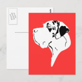 Great Dane Big Head Merle Postkarte (Vorne/Hinten)