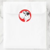 Great Dane Big Head Merle Runder Aufkleber (Tasche)