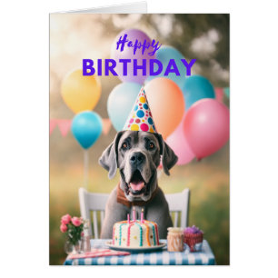 Great Dane Birthday Card