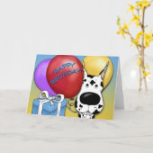 Great Dane Birthday Card Karte (Gelbe Blume)