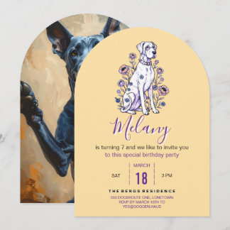 Great Dane Birthday Invitation Einladung
