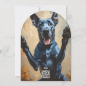 Great Dane Birthday Invitation Einladung (Rückseite)