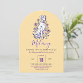 Great Dane Birthday Invitation Einladung (Stehend Vorderseite)