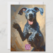 Great Dane Birthday Invitation Einladung (Rückseite)