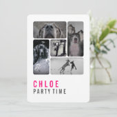 Great Dane Birthday Invitation Einladung (Stehend Vorderseite)