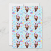 Great Dane Birthday Invitation in Blue Einladung (Rückseite)