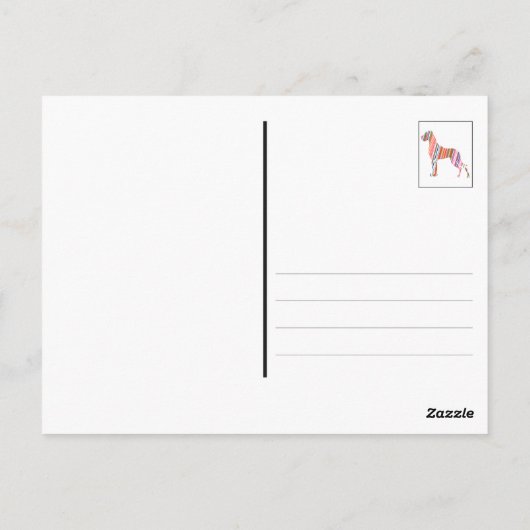 Great Dane Birthday Postkarte (Rückseite)