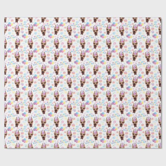Great Dane Birthday Wrapping Paper Geschenkpapier (Flach)