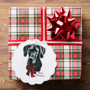 Great Dane Black Christmas Geschenke Ornament Karte
