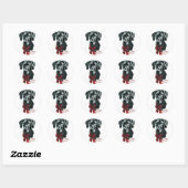 Great Dane Black Christmas Geschenke Runder Aufkleber (Blatt)