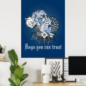 Great Dane Black Heart Poster (Heimbüro)