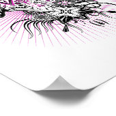 Great Dane Black Heart Poster (Ecke)