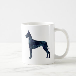 Great Dane Black Watercolor Silhouette Kaffeetasse