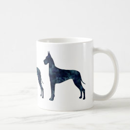 Great Dane Black Watercolor Silhouette Kaffeetasse