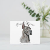 Great Dane (blau) Mama 2 Postkarte (Stehend Vorderseite)