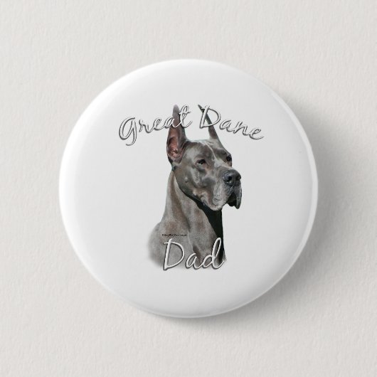 Great Dane (blau) Vater 2 Button (Vorderseite)