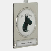 Great Dane (blk) Mama 2 Banner-Ornament Silber (Rechts)
