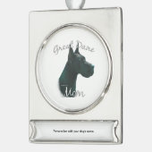 Great Dane (blk) Mama 2 Banner-Ornament Silber (Links)
