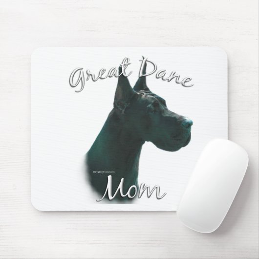 Great Dane (blk) Mama 2 Mousepad (Mit Mouse)