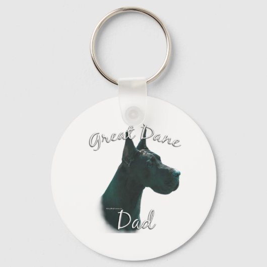 Great Dane (blk) Vater 2 Schlüsselanhänger (Vorderseite)