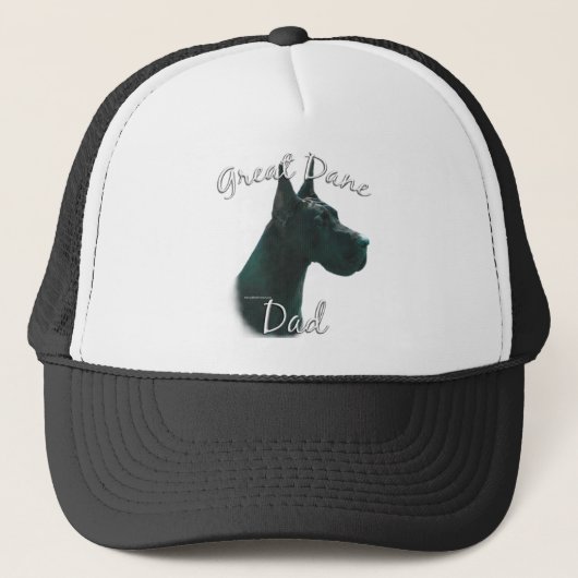 Great Dane (blk) Vater 2 Truckerkappe (Vorderseite)