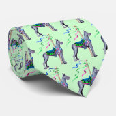 Great Dane Blue Carousel Krawatte (Gerollt)