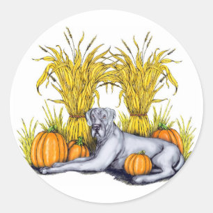 Great Dane Blue Harvest UC Runder Aufkleber