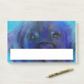 Great Dane Blue Painting Post-it Klebezettel (Auf Schreibtisch)