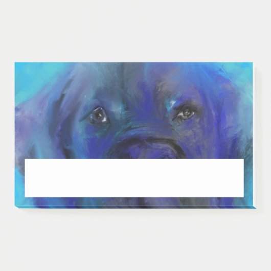 Great Dane Blue Painting Post-it Klebezettel (Vorderseite)